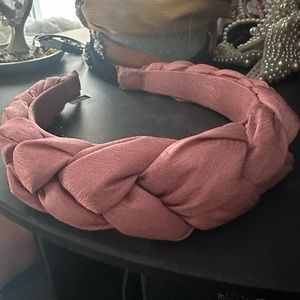 Braided padded silk blend headband